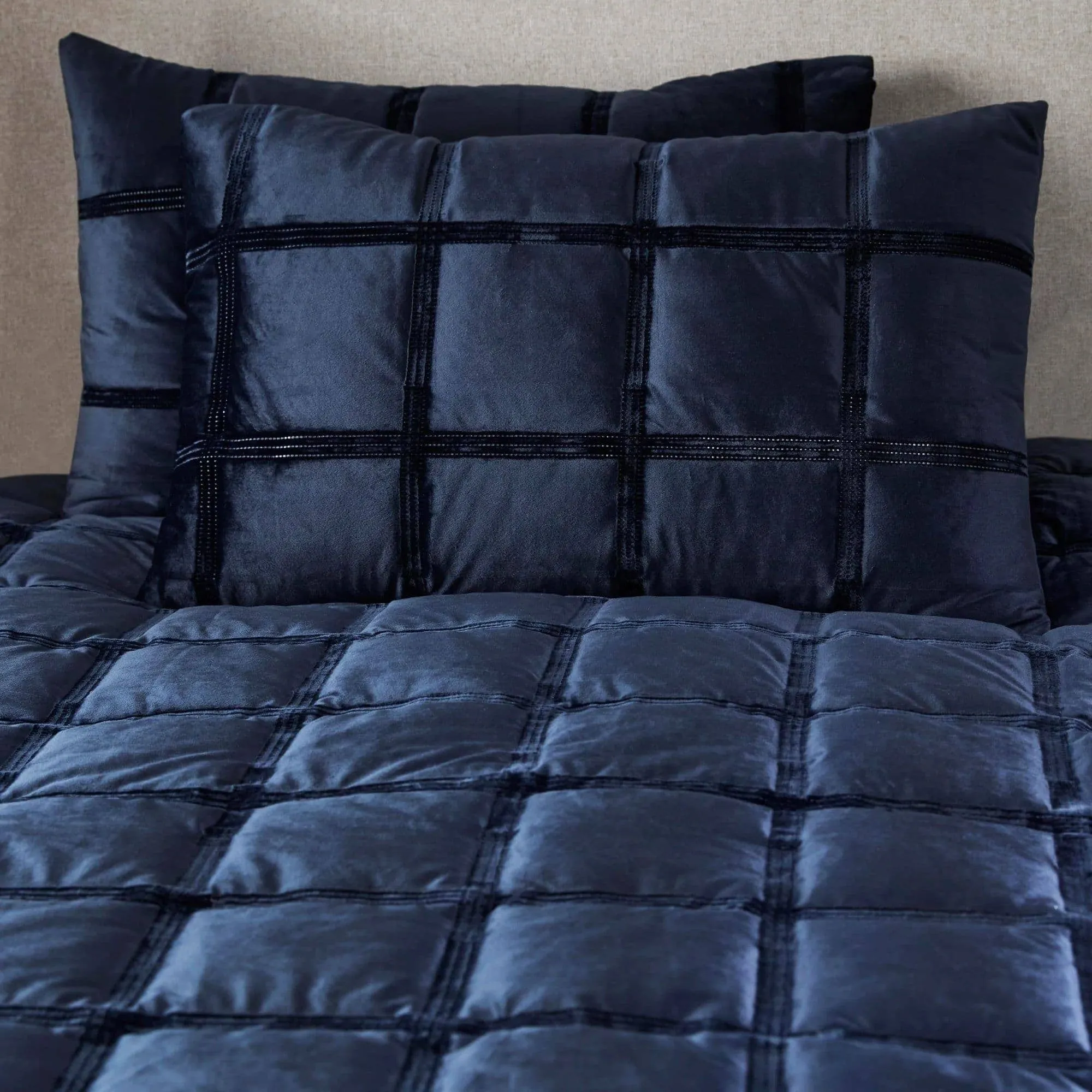 Brighton Square Duvet Set - Navy