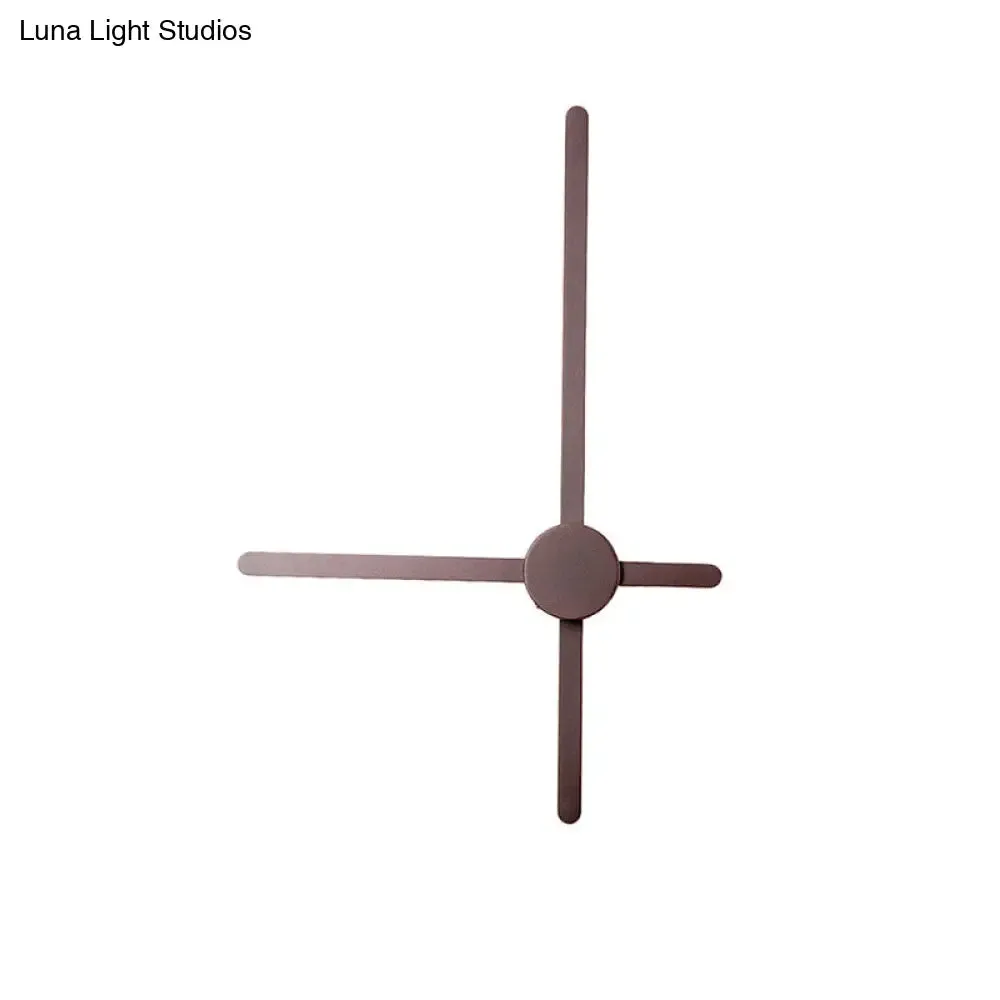 Brown Metal Post Modern Wall Sconce - Stylish Living Room Lighting