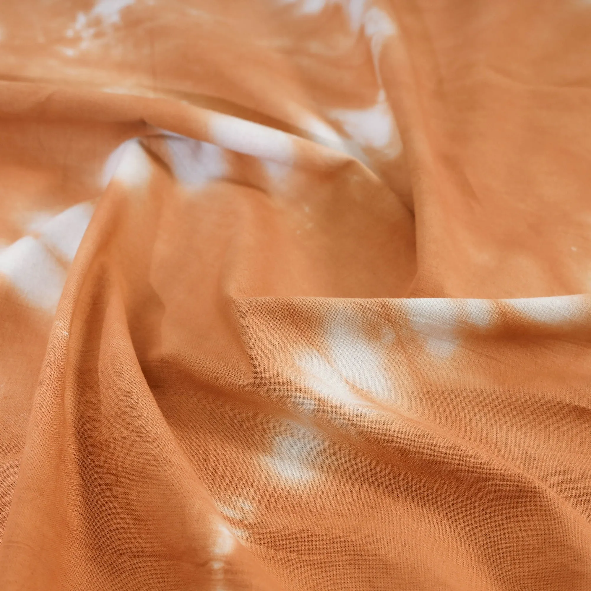 Brown - Shibori Tie-Dye Cotton Double Bed Cover with Pillow Covers (108 x 90 in)