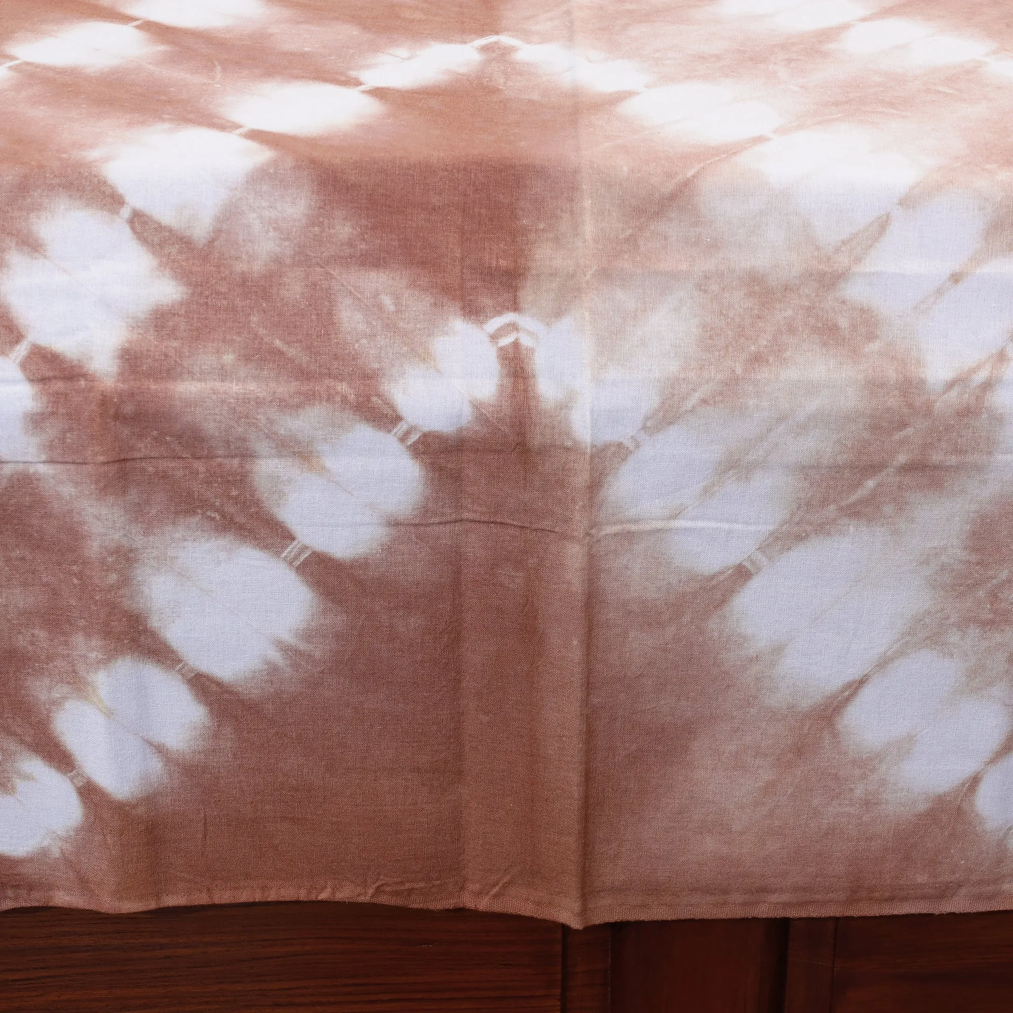 Brown - Shibori Tie-Dye Cotton Single Bed Cover (87 x 58 in)