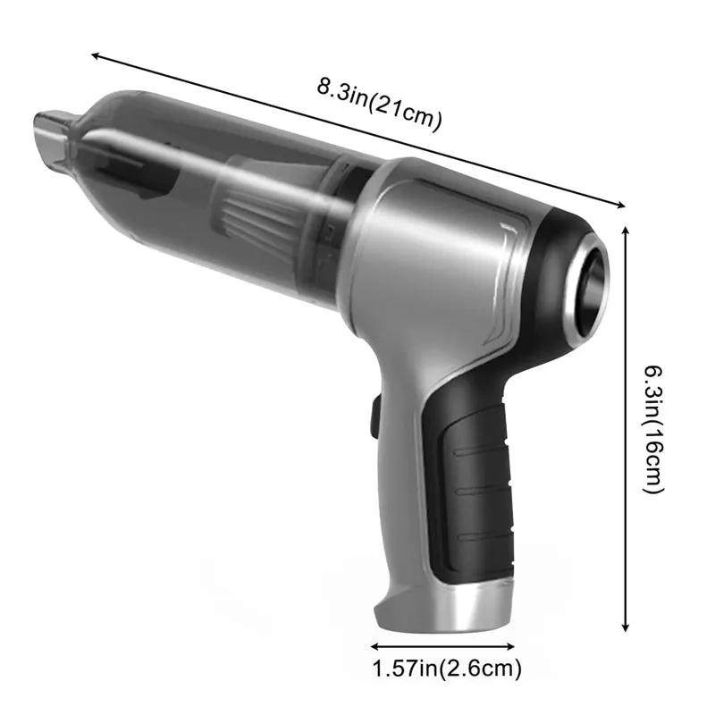 Brushless Strong Suction Wireless Car Vacuum Cleaner- USB Charging