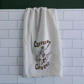 Caffeine Cowboy Dish Towel