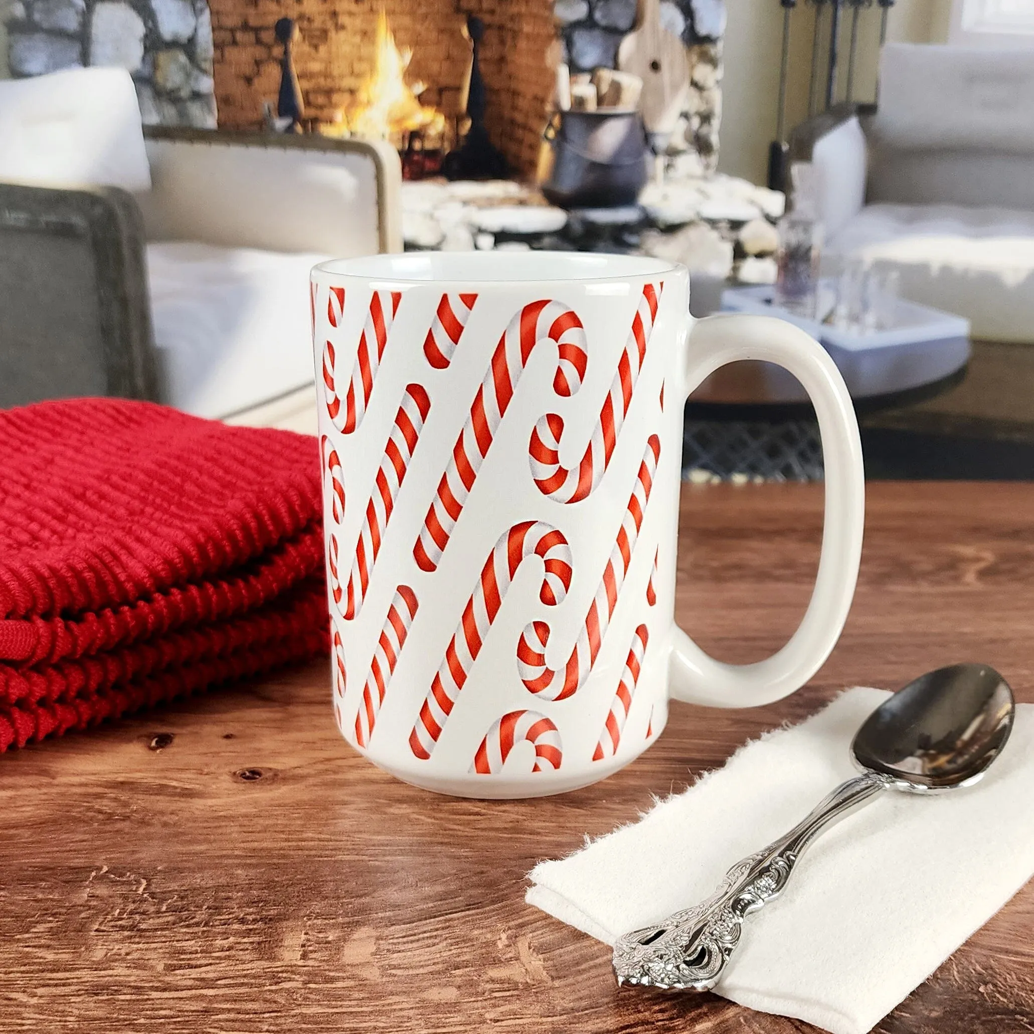 Candy Cane Pattern Mug