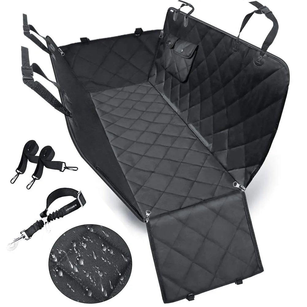 Car Back Seat Cover for Pets - Black