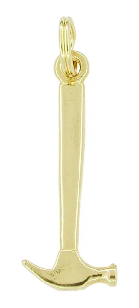 Classic Hammer Charm in 14K Yellow Gold