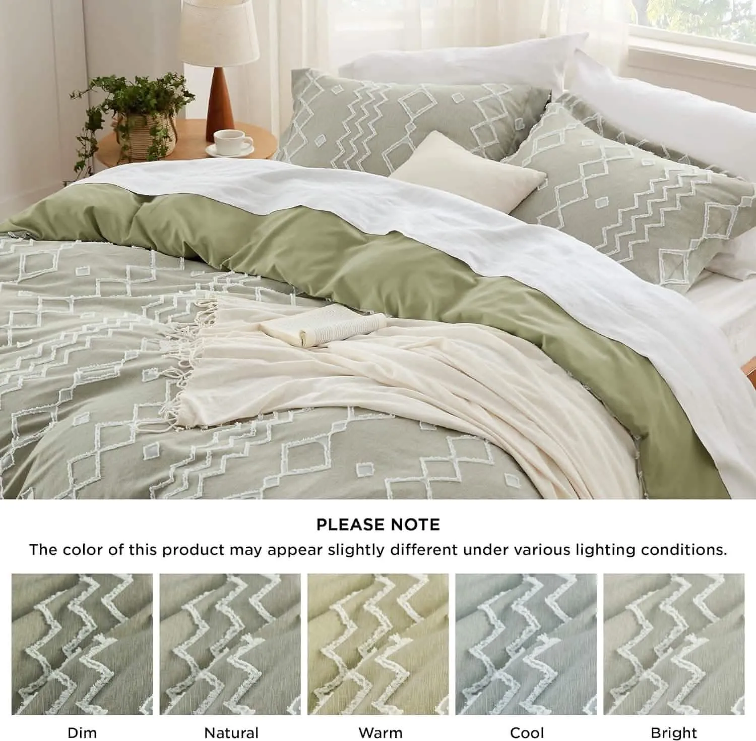 Clipped Jacquard Duvet Cover Set