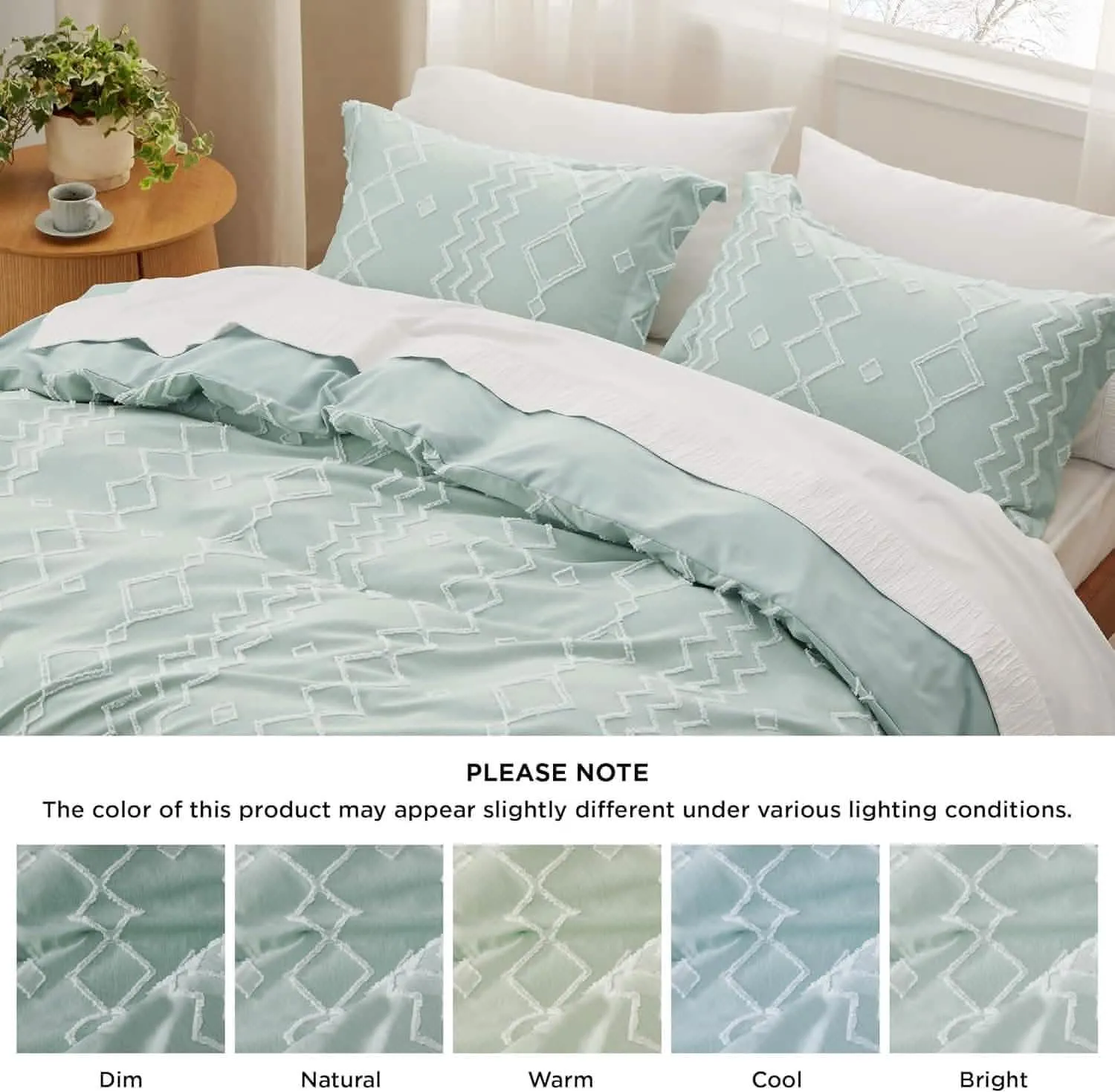 Clipped Jacquard Duvet Cover Set