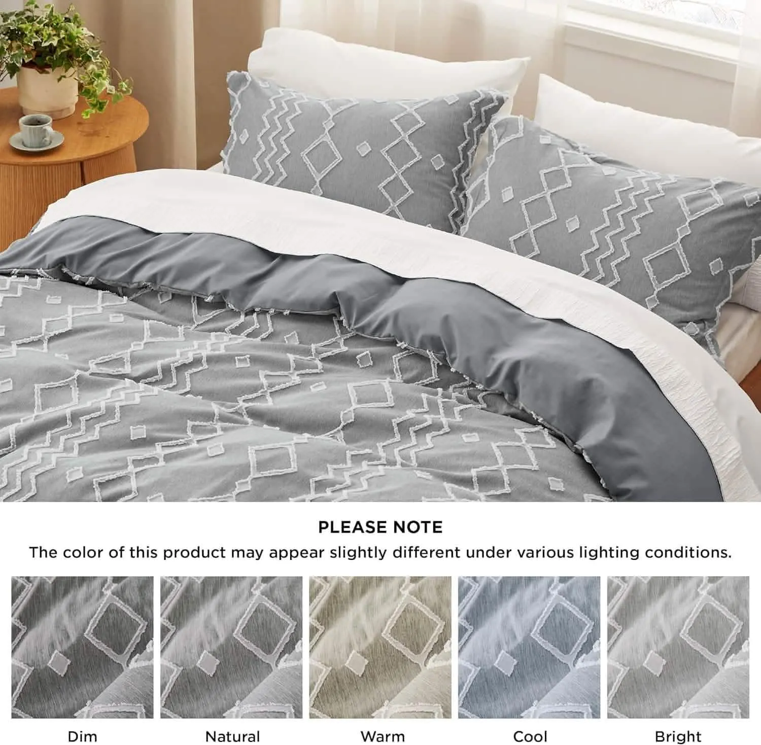 Clipped Jacquard Duvet Cover Set