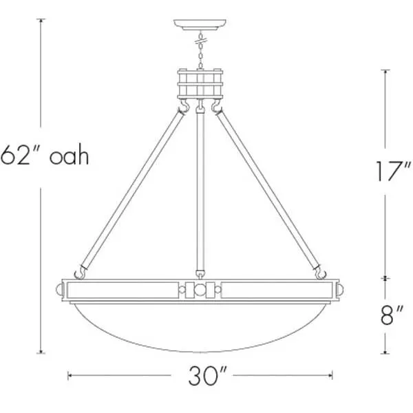 Compass 9924-30-SFM Indoor/Outdoor Semi Flush Mount Pendant By Ultralights Lighting