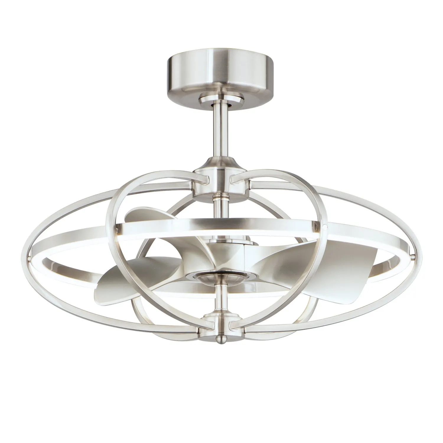 Corona Fan LED Fandelight in Satin Nickel