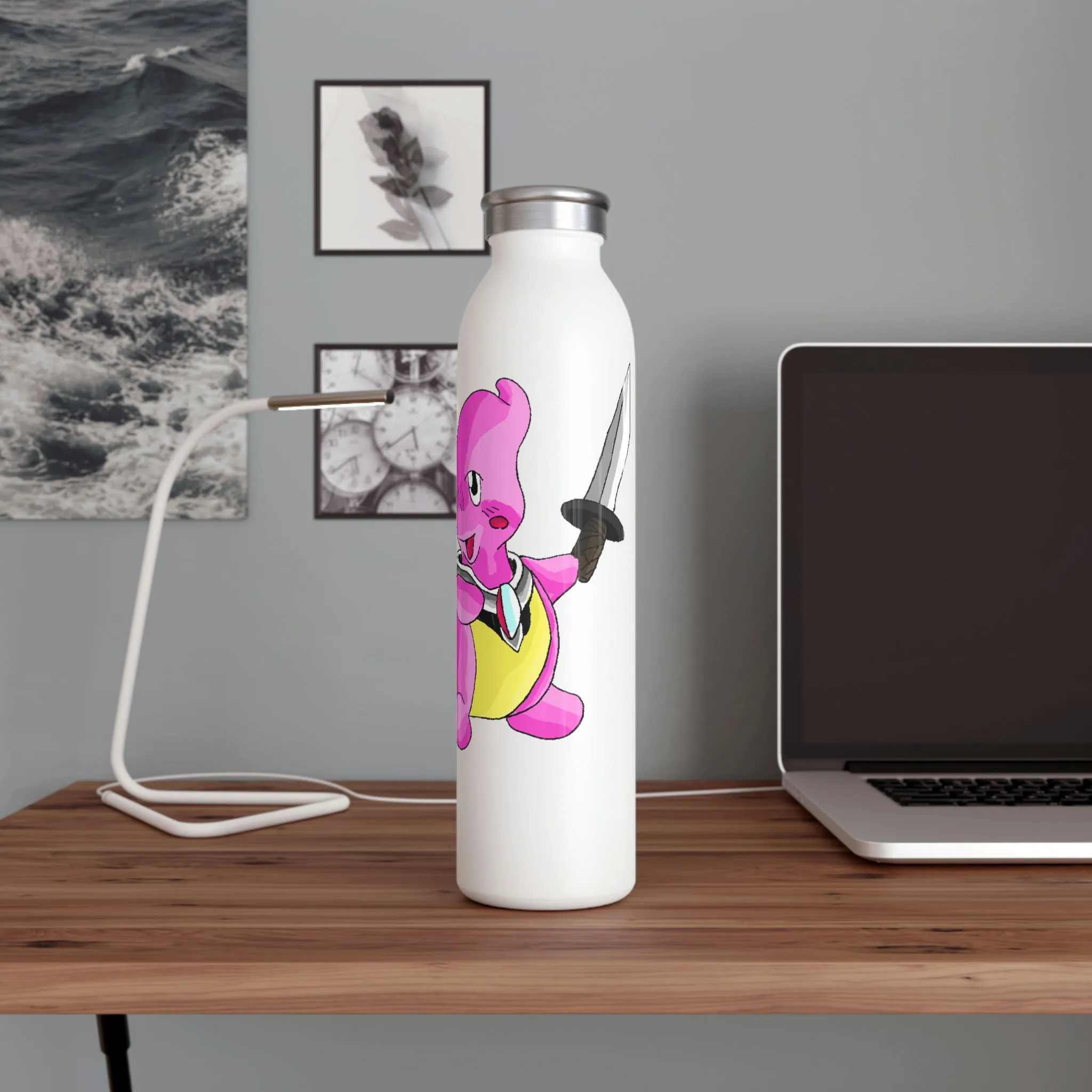 Curswordsman Slim Water Bottle