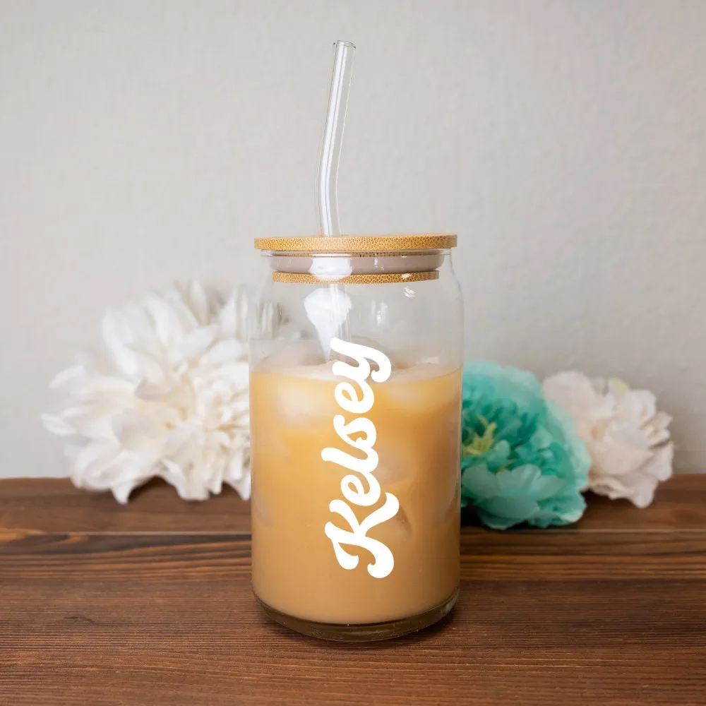 Custom Name Glass Tumbler