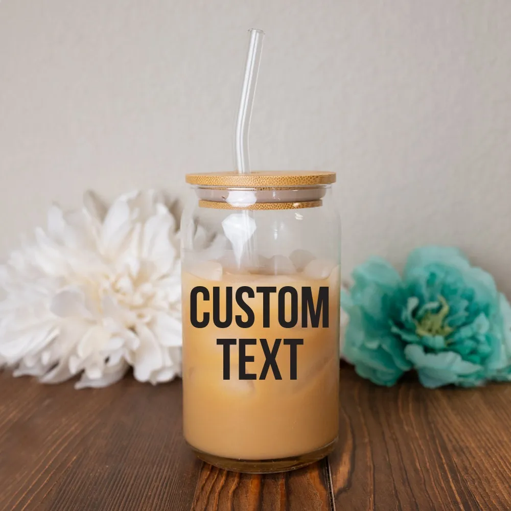 Custom Name Glass Tumbler