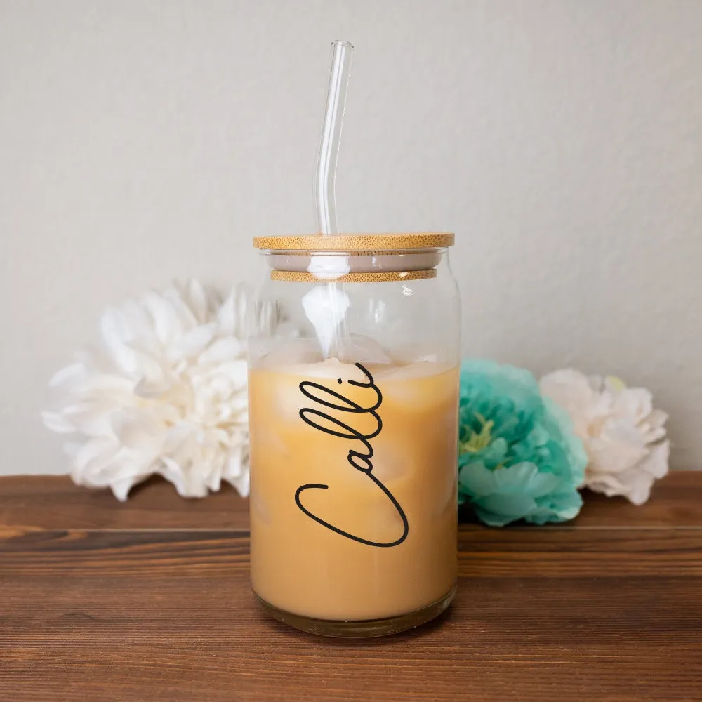 Custom Name Glass Tumbler