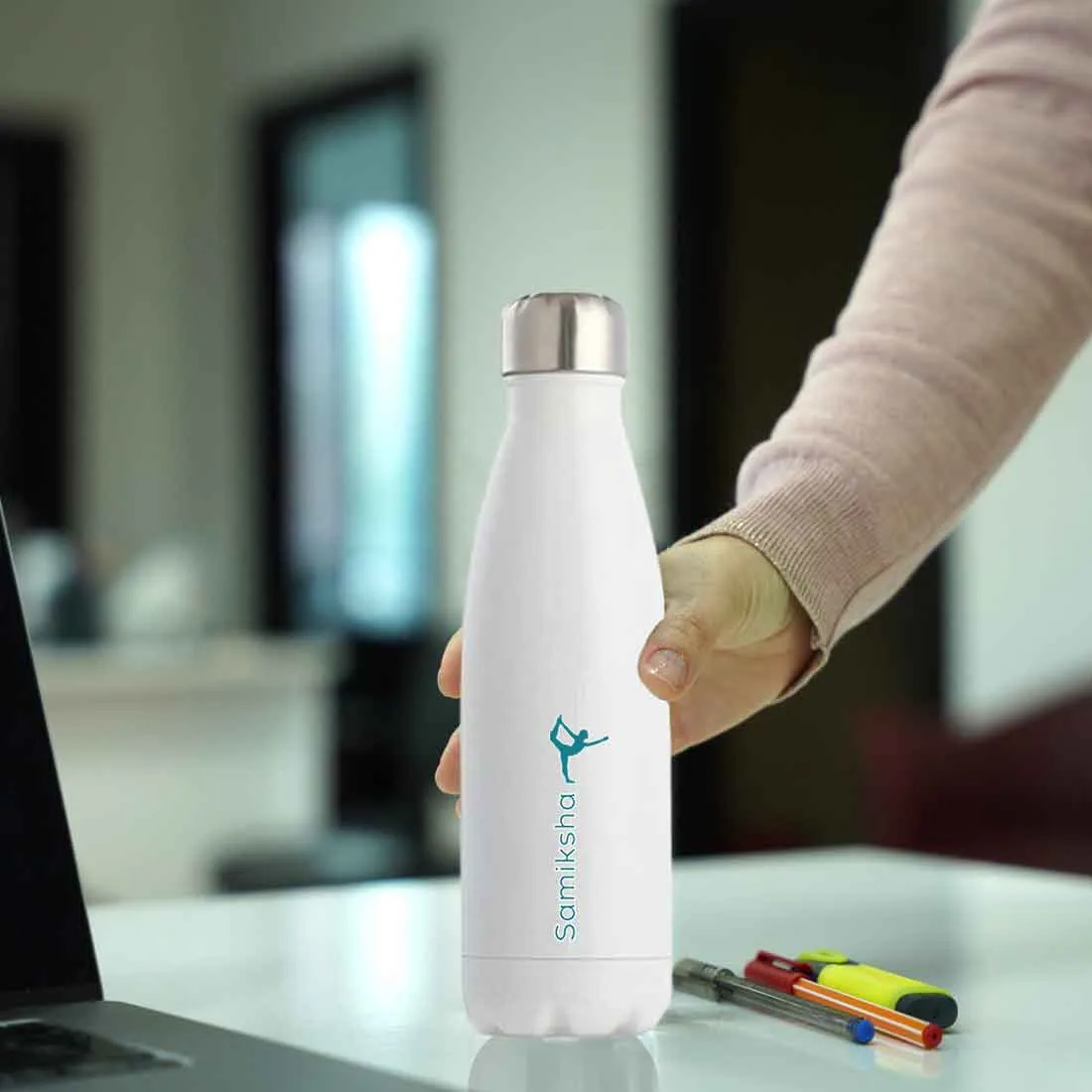 Customized Water Bottles with Names Stainless Steel Cola Shape Water Bottle