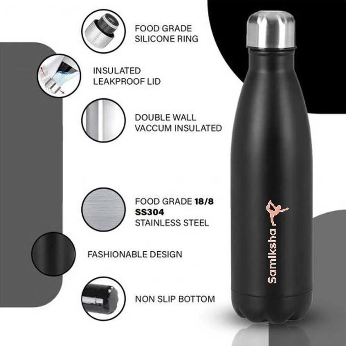 Customized Water Bottles with Names Stainless Steel Cola Shape Water Bottle