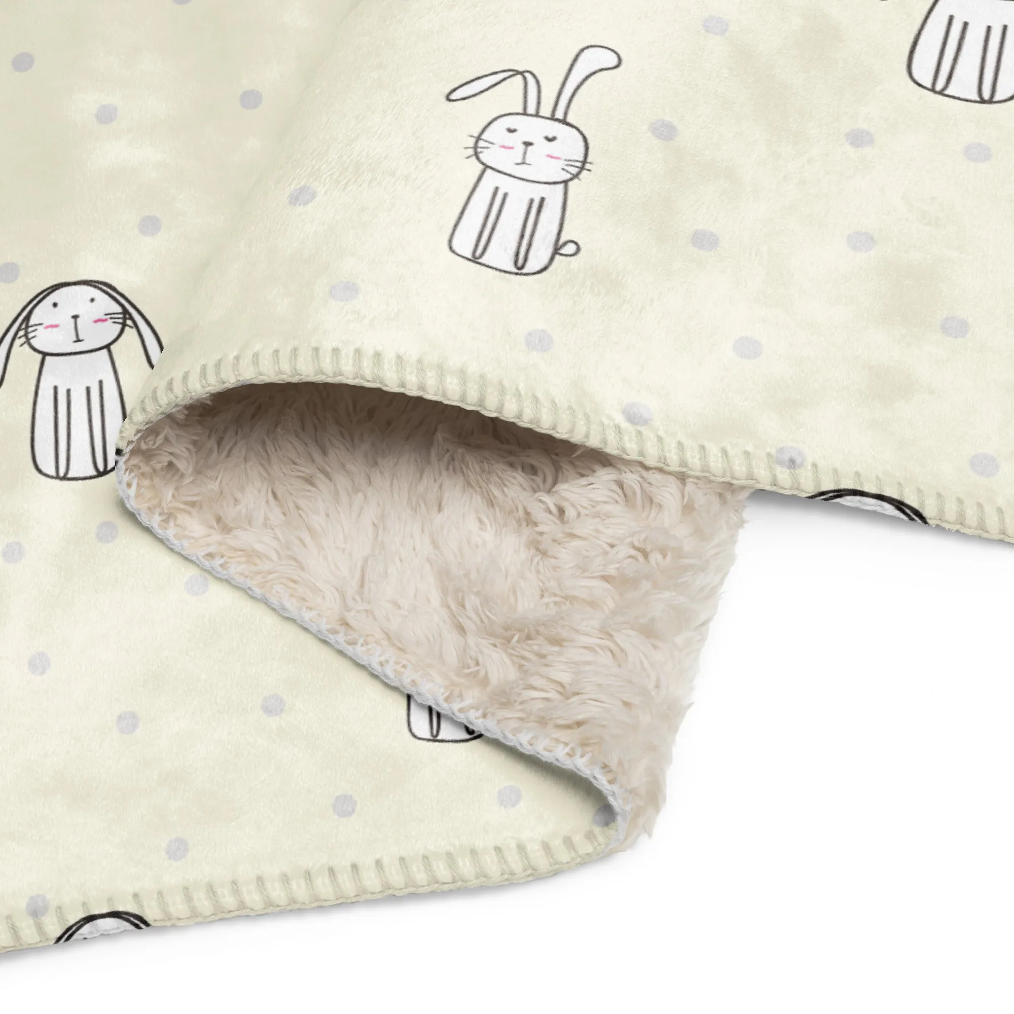 Cute Bunny Sherpa blanket lioness-love