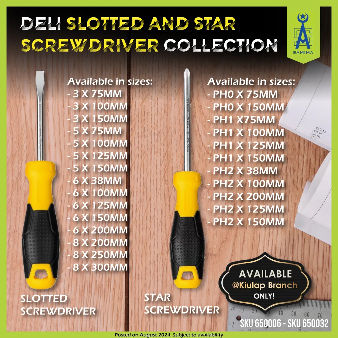 DELI DL635150 STAR SCREWDRIVER PH1 X 150MM