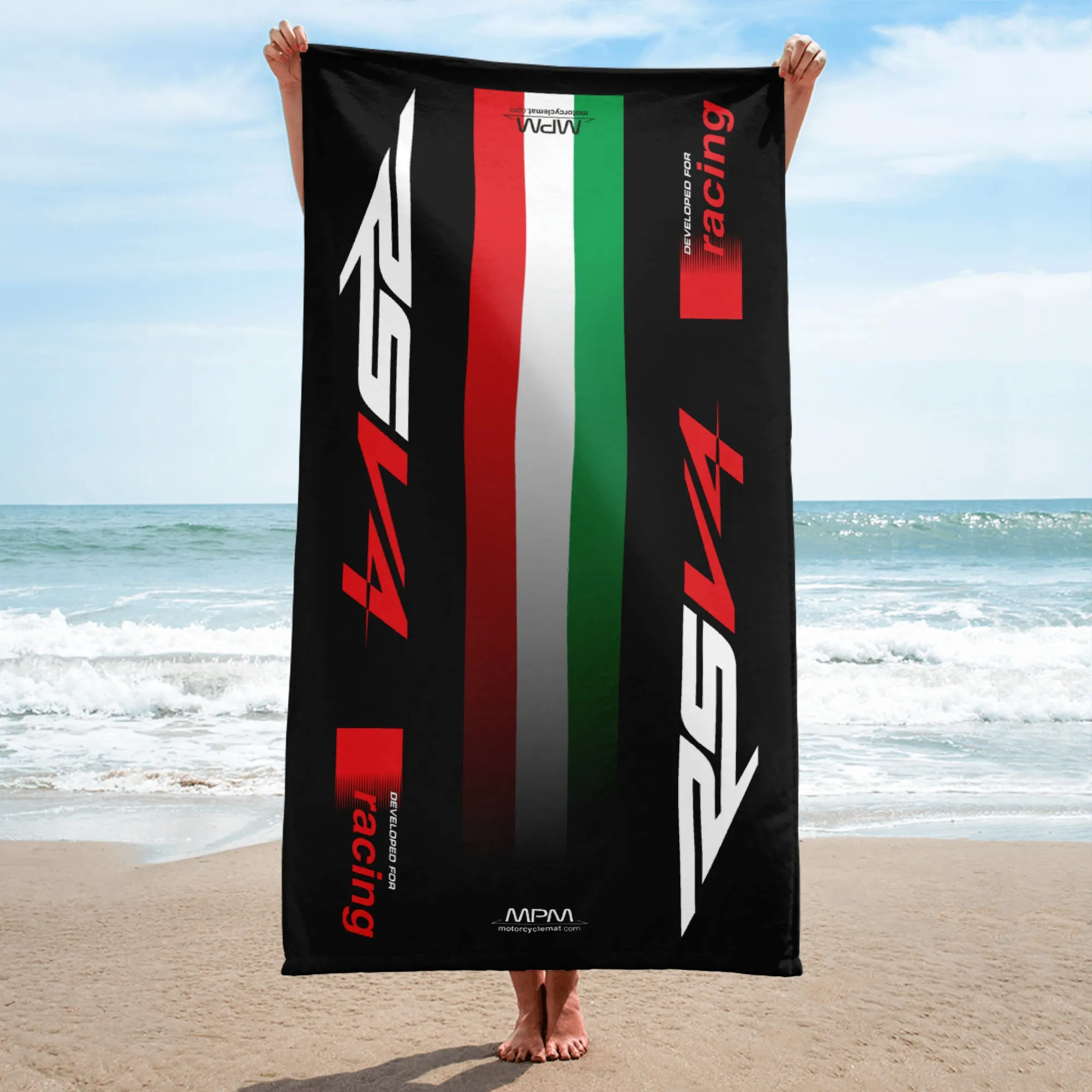 Designed Beach Towel Inspired by Aprilia RSV4 Motorcycle Model - MM9220