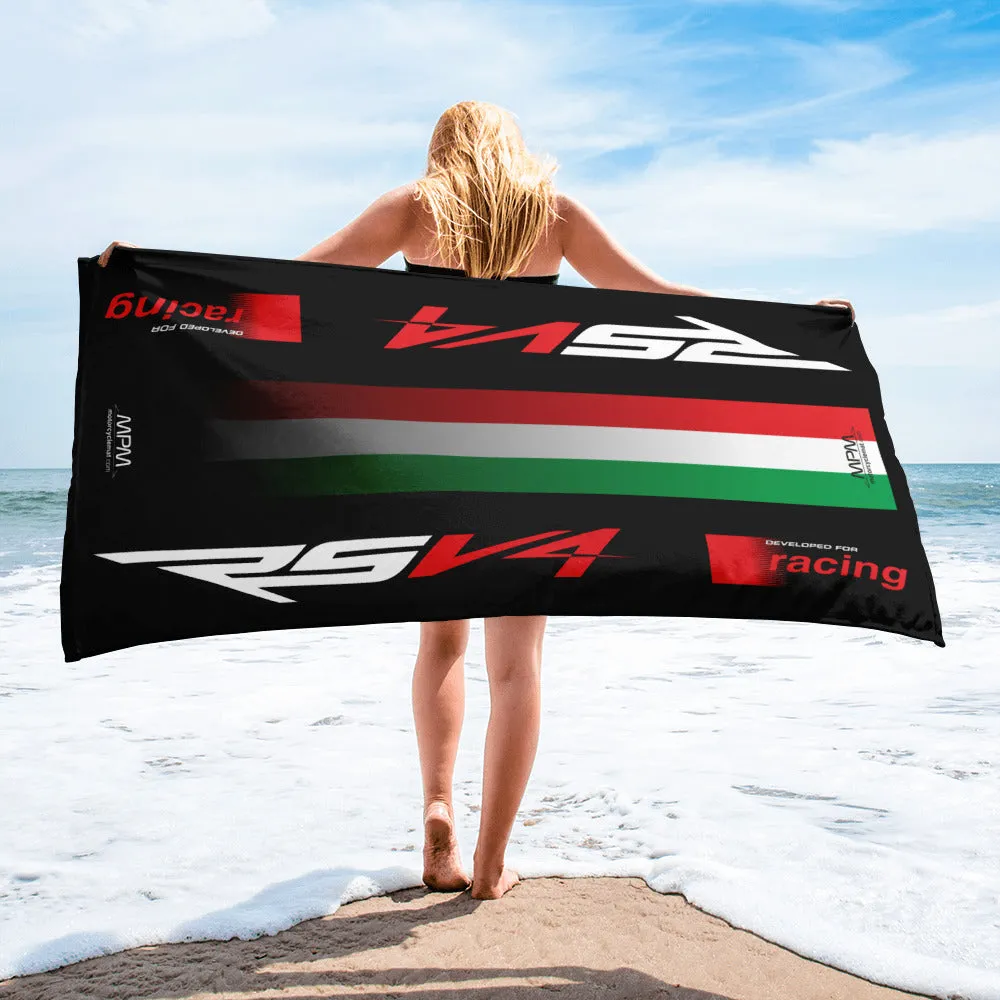 Designed Beach Towel Inspired by Aprilia RSV4 Motorcycle Model - MM9220