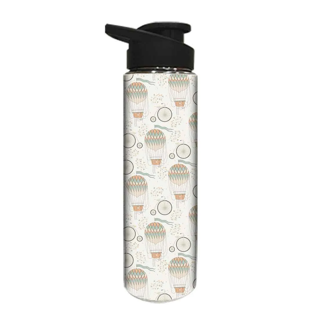 Designer Stainless Steel Water Bottle -  Air Balloon and Cycles