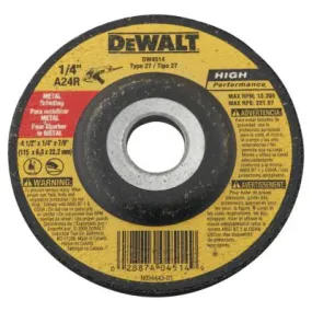 DeWalt® HP T27 Metal Cuttiing Wheel, 7 in dia, 5/8 in Arbor, 8,700 RPM, DW8427H