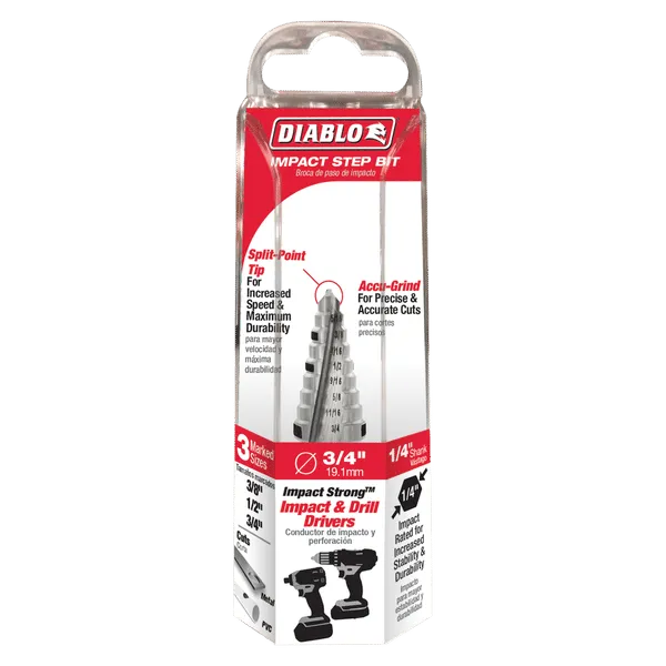 Diablo 3/8" x 3/4" Impact 9-Step Drill Bit