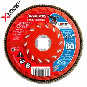 Diablo DCX045060X01F 4-1/2" 60-Grit Flap Disc for X-Lock and All Grinders