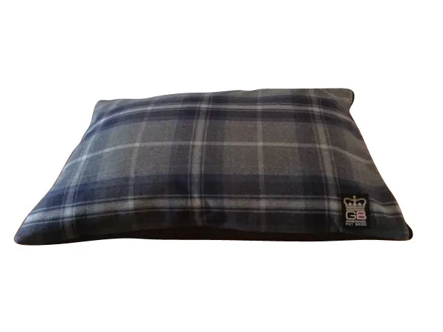 Dog Cushion Bed Check Fabric