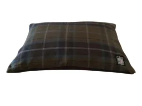 Dog Cushion Bed Check Fabric