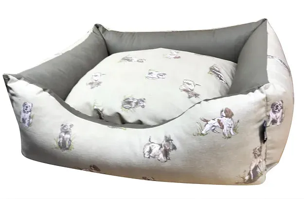 Dog Pattern Country Dog Bed