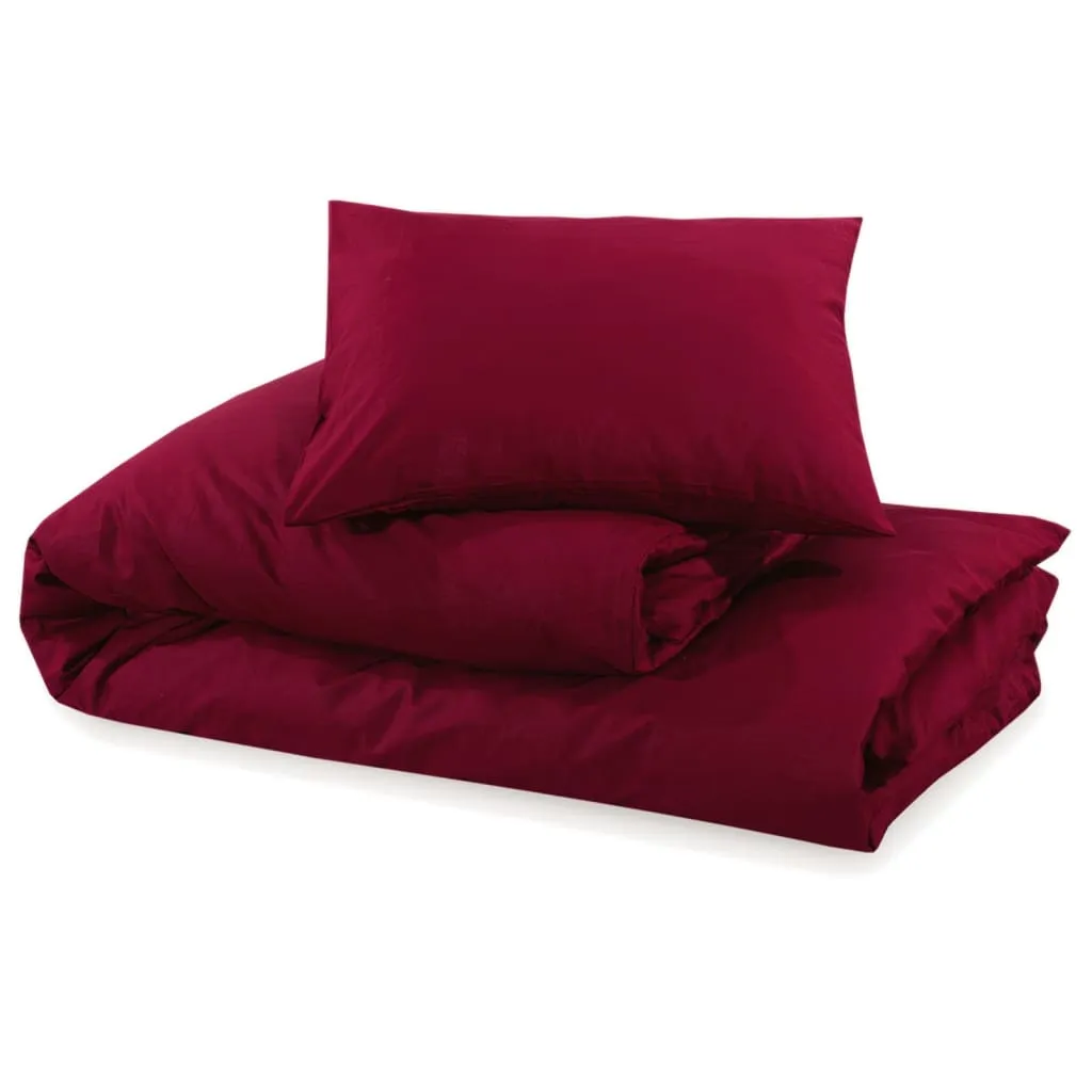 Duvet Cover Set Bordeaux 140x200 cm Light-weight Microfiber