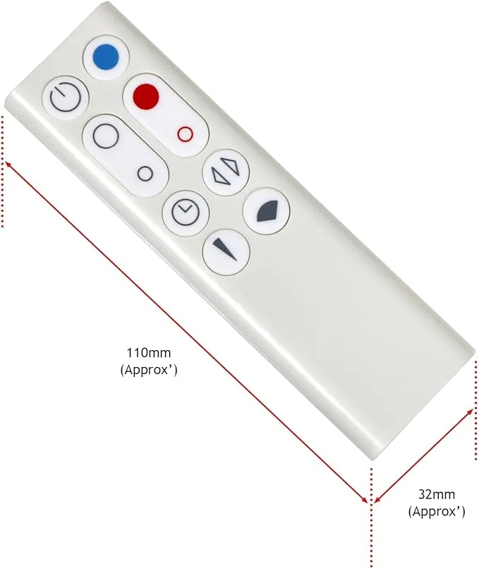 Dyson AM09 Hot | Cool Fan Heater Remote Control White 966538-01 Compatible