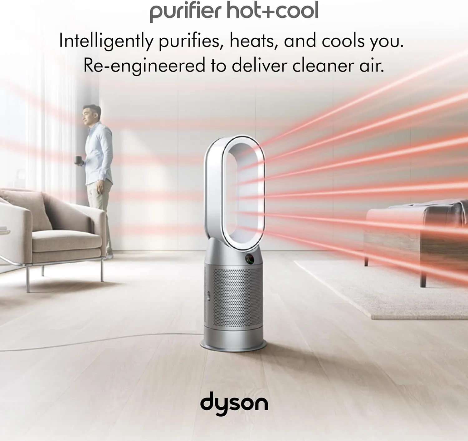 Dyson Purifier Hot Cool Purifying Fan Heater (White/Silver) HP07