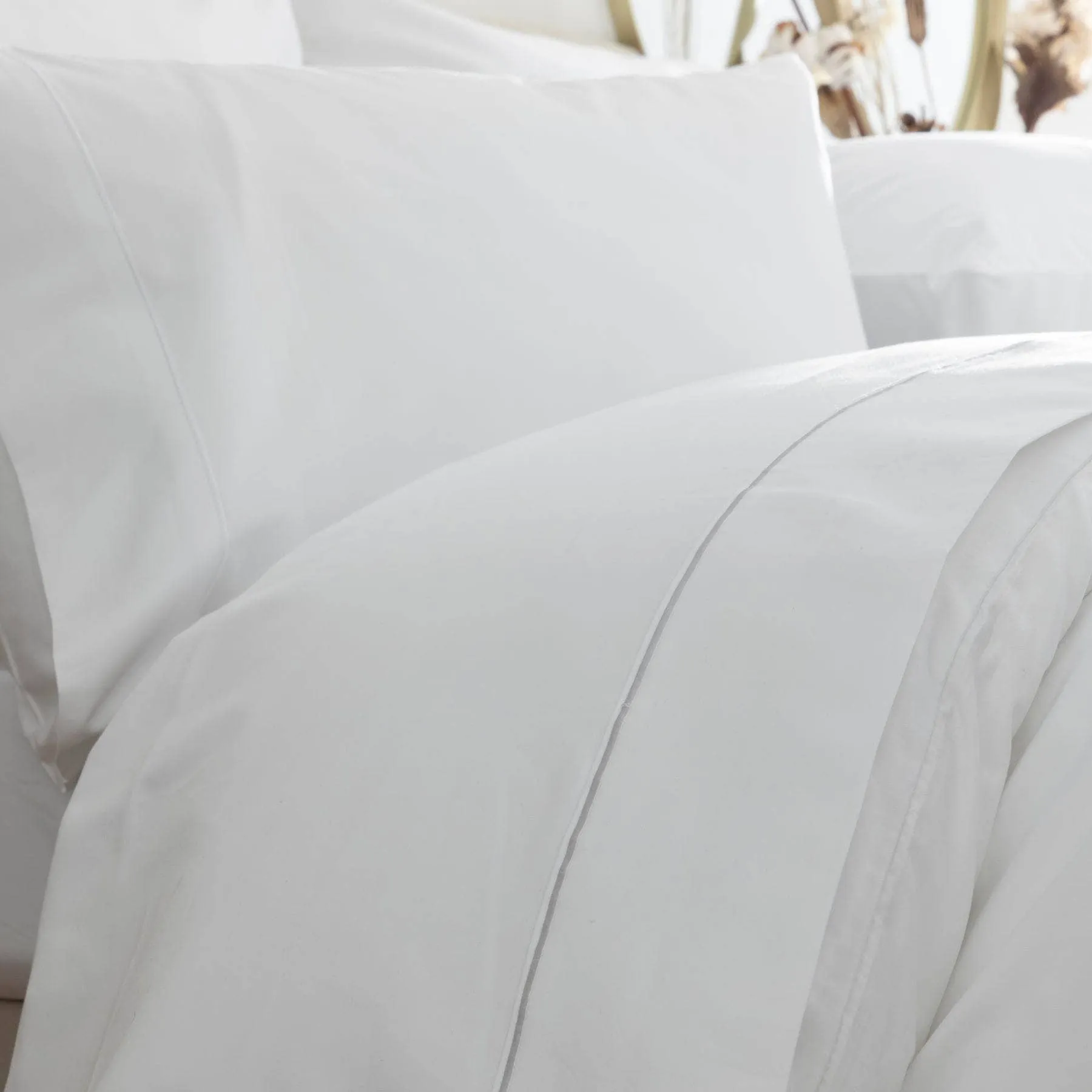 Egyptian Cotton Oxford Duvet Cover - White