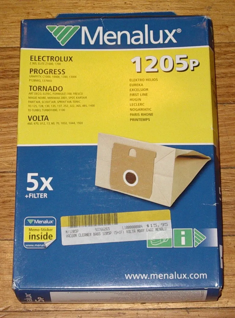 Electrolux, Eureka, Volta U400 Series, Eureka Vacuum Cleaner Bags - Part # 1205P