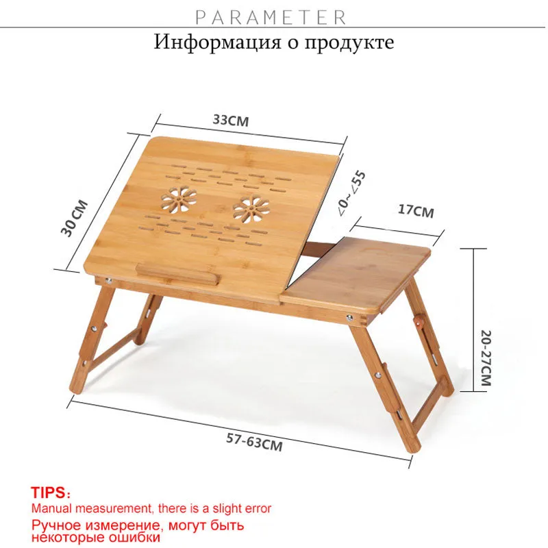 Ergonomics Adjustable Laptop Desk with USB Cooling Fan Table