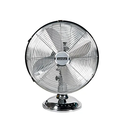 Eurolux Desk Fan 4 Blades Satin Chrome