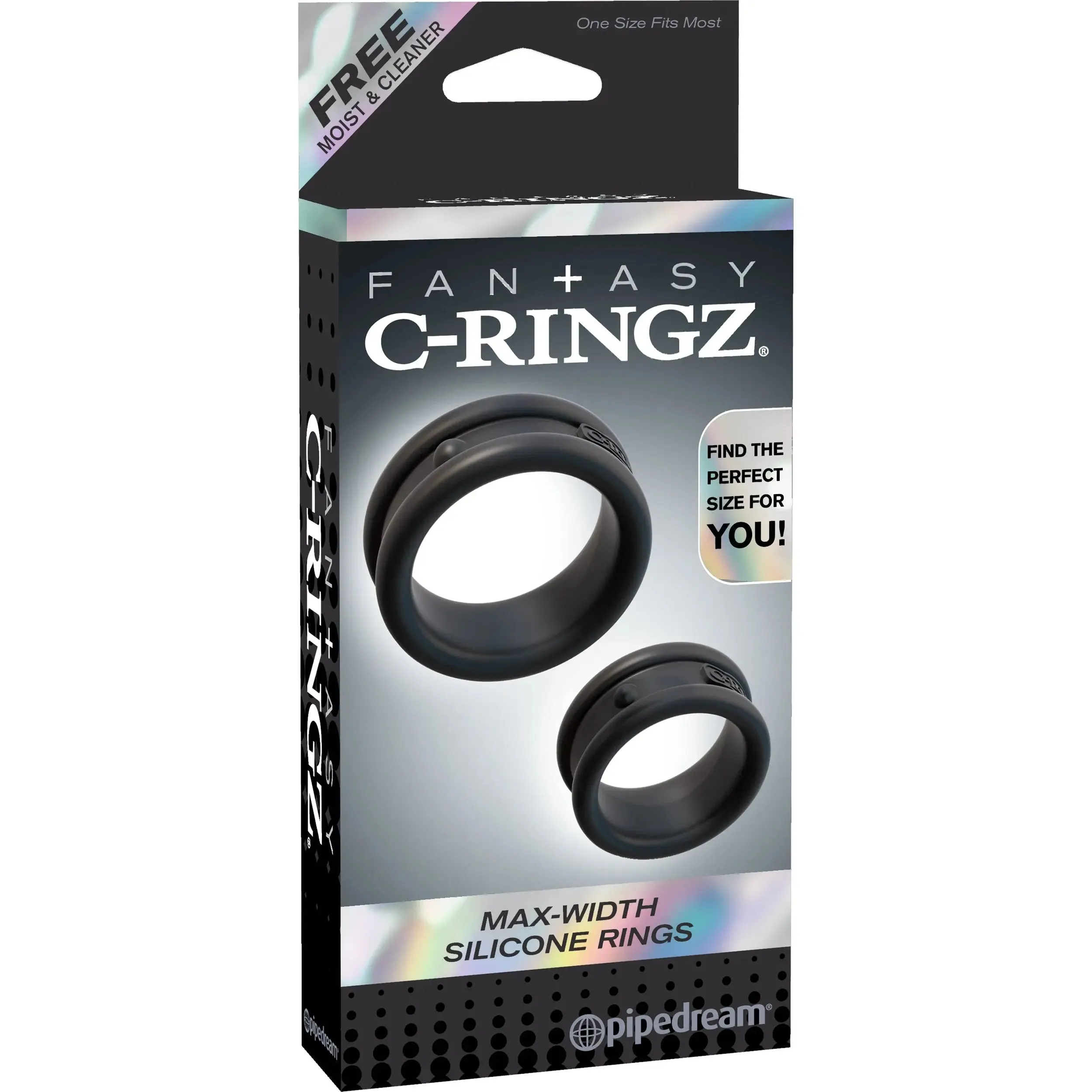 Fantasy C-Ringz Max Width Silicone Rings - Black