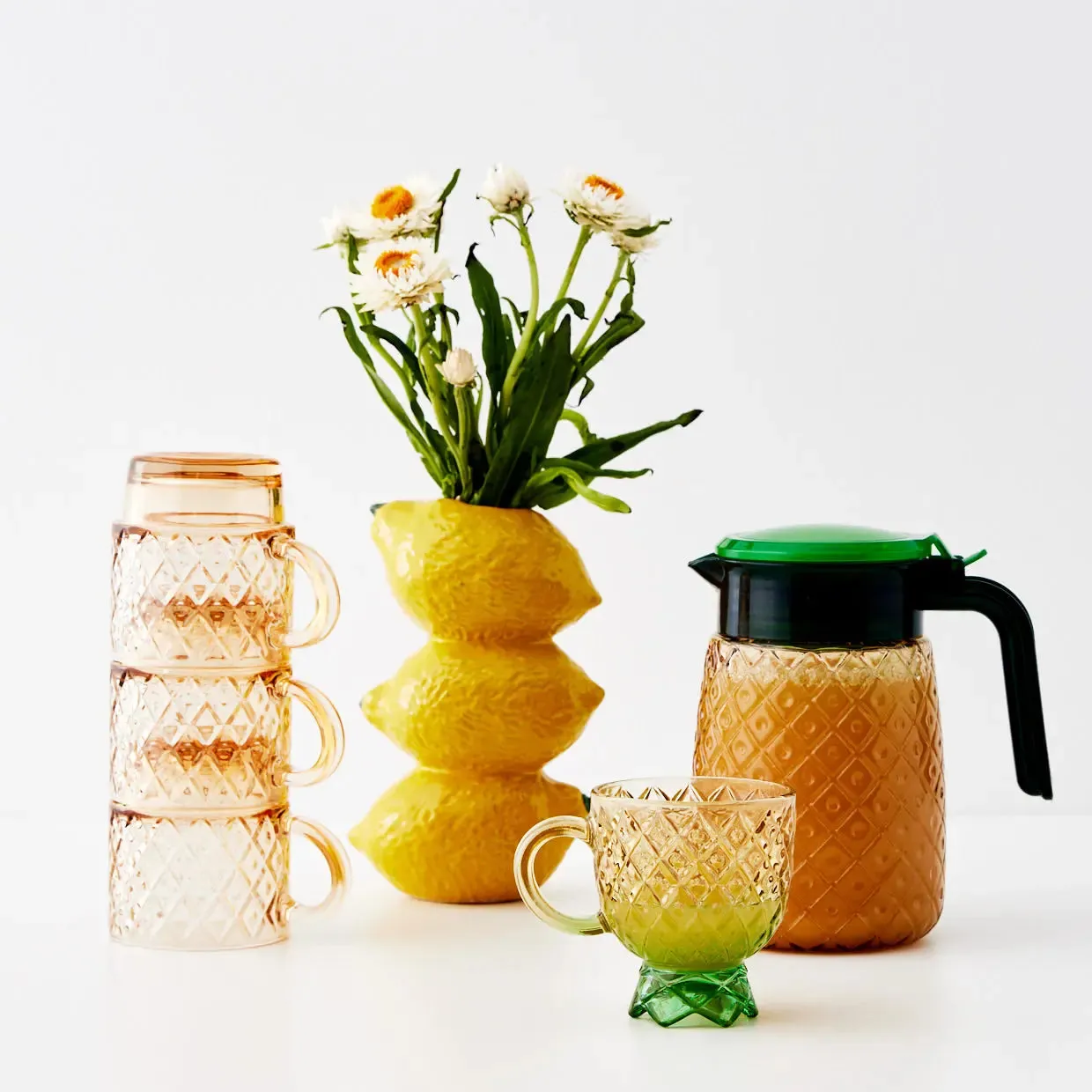 Fineapple Glass Carafe & Tumbler Set