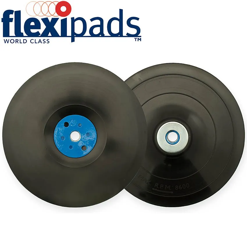 Flexipads Grinder Pad & Nut 178Mm M14X2Mm Black