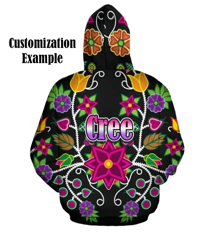 Floral Beadwork - 01 Hooded Blanket