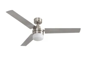 Flow Ceiling Fan 3 Blades Satin Chrome