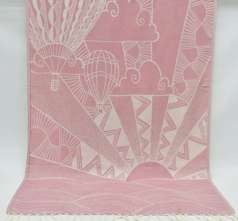 Fuchsia Sunrise 100% Cotton Towel