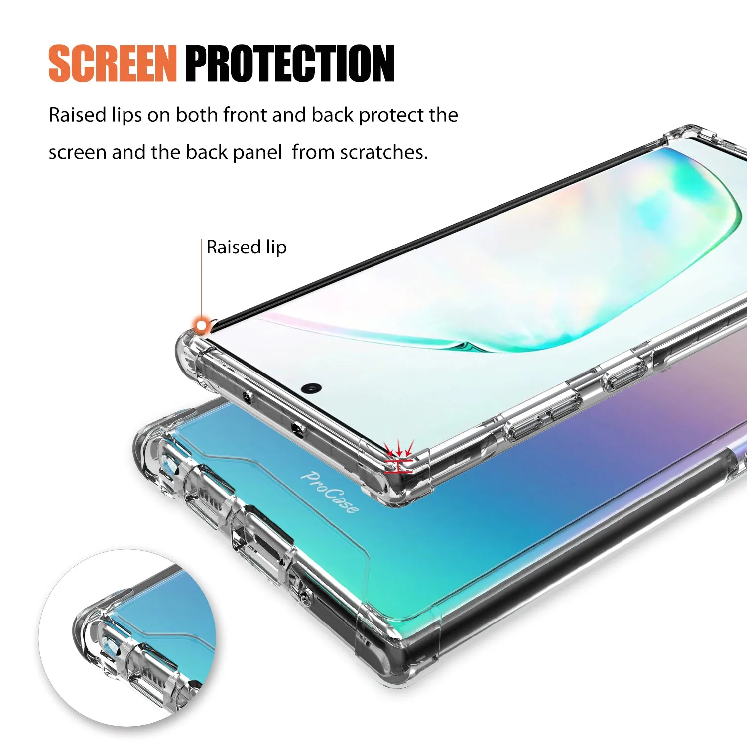 Galaxy Note 10 / 10 Plus/ 10  5G Ultra Protection Clear Case | ProCase