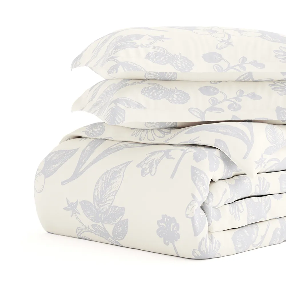 Garden Pattern 3-Piece Duvet Cover Set