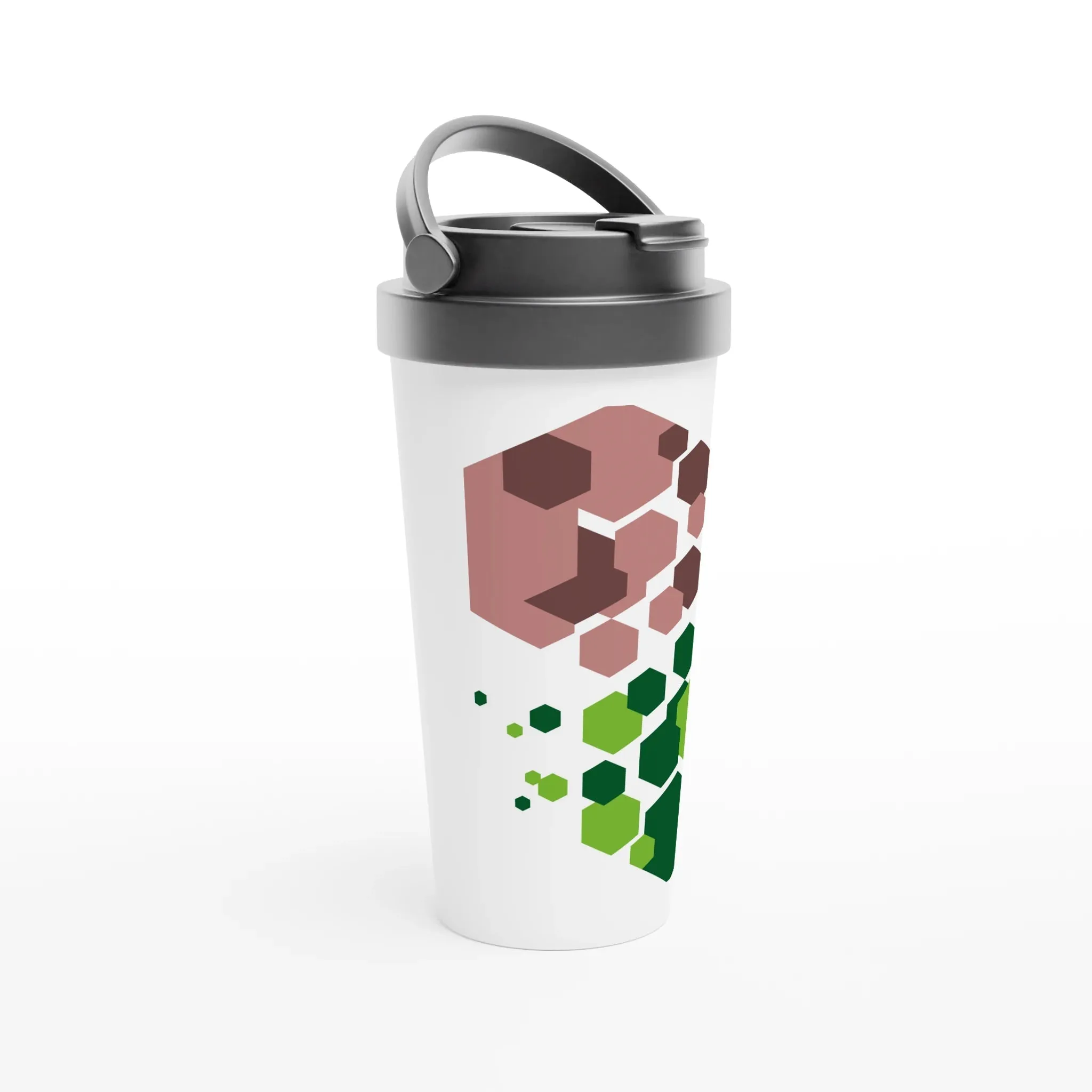 Geometric Hexagon Design Mug On-the-Go