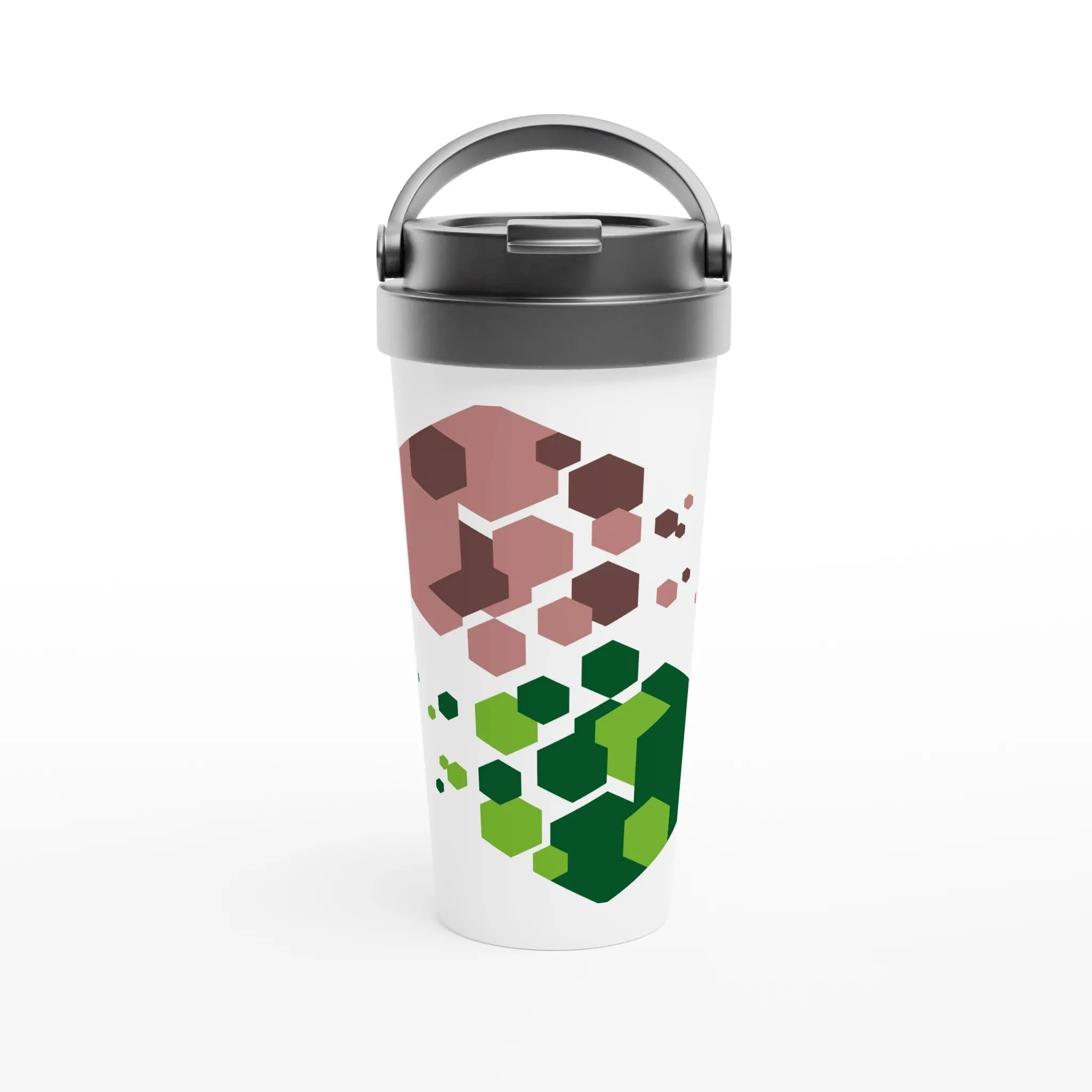 Geometric Hexagon Design Mug On-the-Go