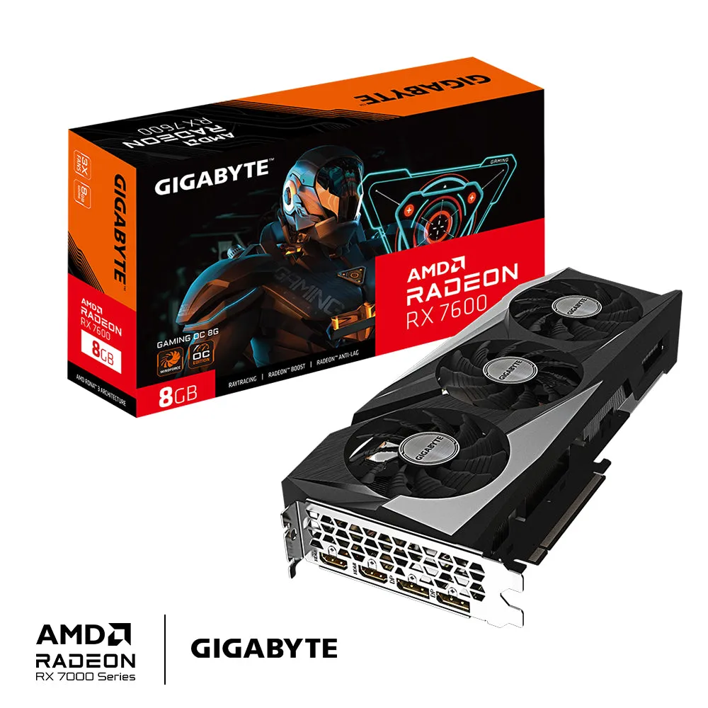 Gigabyte Radeon Rx 7600 Gaming Oc - Graphics Card - Radeon Rx 7600 - 8 Gb