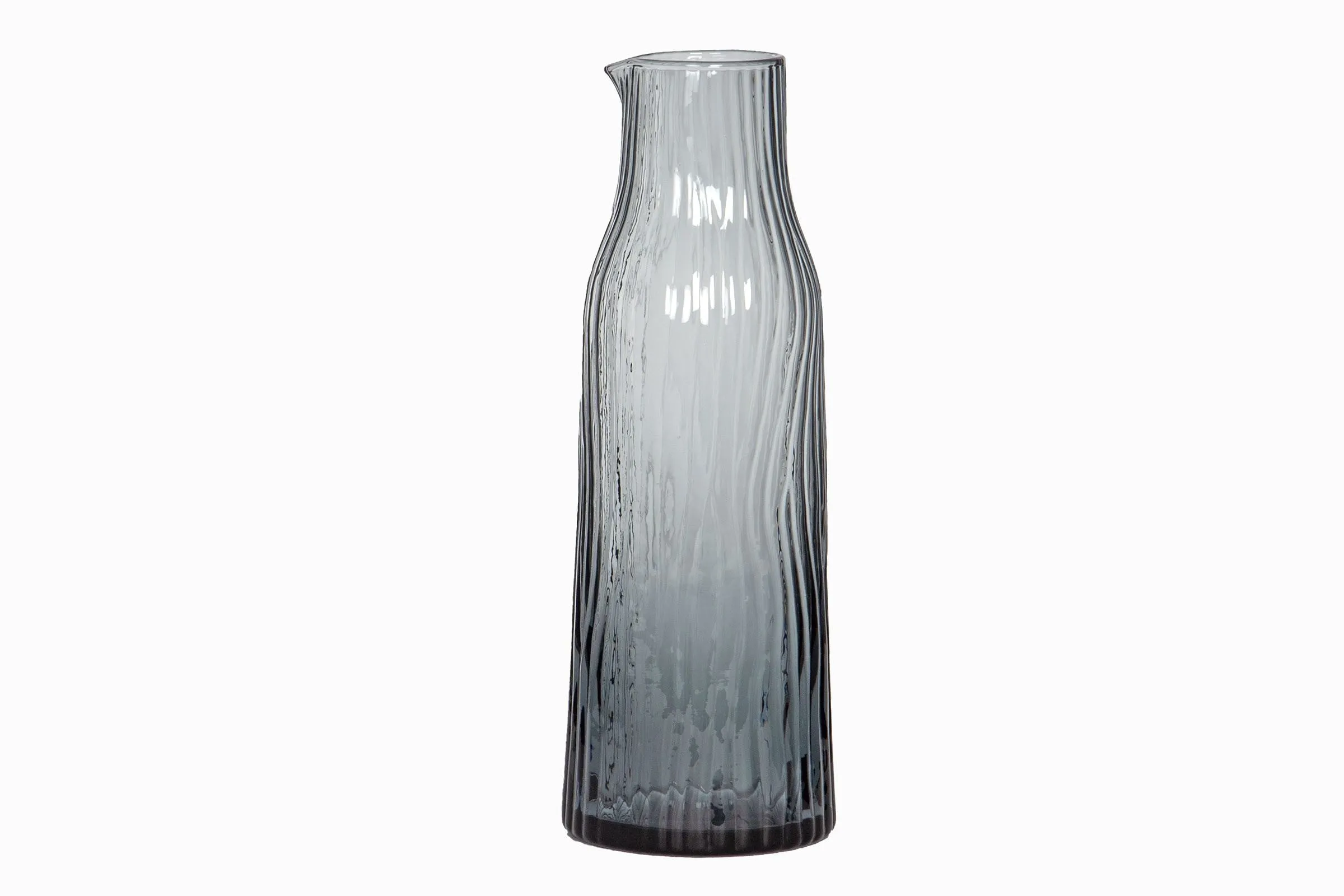 Grooved glass carafe smoke